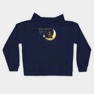 Moon Bears Fish for Stars Kids Hoodie